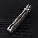 FerraMonster Spectrum FM23004-A – 3.31" Satin M390 Blade, Grey Titanium Crossbar Lock EDC Knife