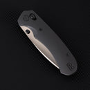 FerraMonster Spectrum FM23004-B – 3.31" Black DLC M390 Blade, Black Titanium Crossbar Lock EDC Knife