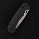 FerraMonster Spectrum FM23004-B – 3.31" Black DLC M390 Blade, Black Titanium Crossbar Lock EDC Knife