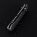 FerraMonster Spectrum FM23004-B – 3.31" Black DLC M390 Blade, Black Titanium Crossbar Lock EDC Knife