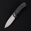 FerraMonster Spectrum FM23004-C – 3.31" Satin M390 Blade, Black Marble Carbon Fiber Crossbar Lock Knife