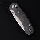 FerraMonster Spectrum FM23004-C – 3.31" Satin M390 Blade, Black Marble Carbon Fiber Crossbar Lock Knife
