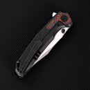 FerraMonster Valken FM23005-C – 3.46" M390 Belt Satin Clip Point Blade, Titanium Frame Lock with Mars FatCarbon Inlay