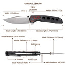 FerraMonster Valken FM23005-C – 3.46" M390 Belt Satin Clip Point Blade, Titanium Frame Lock with Mars FatCarbon Inlay