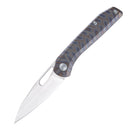 FerraMonster Xandros FM23007-C – 3.23" S90V Folding Knife, Tiger Stripe Flamed Titanium Handle, Frame Lock EDC