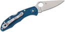 Spyderco Delica 4 Lightweight Folding Knife – 2.9" CPM-SPY27 Satin Plain Blade, Cobalt Blue FRN Handle – C11PCBL