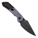 Tenable Fenrir T1034S5 – 3.45" Blackwash 14C28N Blade, Purple Micarta + Blackwash Aluminum Handle