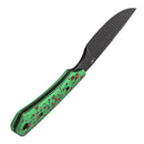 Kansept Flank G006A7 blade detail – Blackwash D2 Drop Point