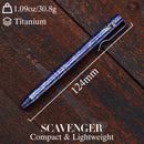 Kansept Scavenger G013H2 titanium bolt action pen front view