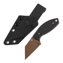 Kansept Siafu G016A2 front view – 2.41" rose gold coated D2 wharncliffe fixed blade knife