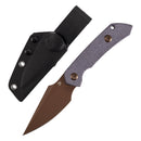 Kansept Fenrir G3034A5 front view – 2.87" Rose Gold D2 harpoon fixed blade knife