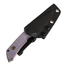 Kansept Fenrir G3034A5 purple micarta handle scales detail