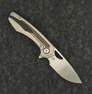 Gecko Customs Knifeworks Sikorae V2 – MagnaCut Flipper w/ Titanium & Milled Flo Party Inlay