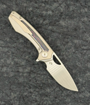 Gecko Customz Knifeworks Sikorae V2 – 3.04" MagnaCut Flipper w/ Stonewash Ti & Damtanium Inlay