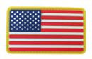 US Flag Morale Patch GQ2119 front view – 3.35″ x 1.97″ full colour 3D PVC American flag patch with hook and loop backing