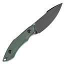 Tenable Luccio G007A1 – 3.81" Blackwash 14C28N Blade, Green G10 Handle