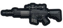 AR-15 Rifle Tactical Morale Patch GUN-CHSC front view – 4.13″ x 1.57″ black and gunmetal AR-15 carbine 3D PVC patch