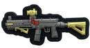 Carbine Rifle Tactical Morale Patch GUN-HSJ front view – 2.83″ x 1.38″ suppressed carbine 3D PVC patch