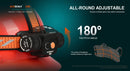 Acebeam H30 Headlamp – 4000 Lumens, 6500K White + Red & CRI90 LEDs, USB-C Rechargeable 21700 Battery