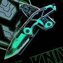 Heretic Knives Medusa Manual Toxic Green UV Reactive (Negative Cel Shading) - 3.00" MagnaCut Tanto Knife
