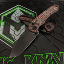 Heretic Pariah Manual Folding Knife 3.6" Tanto DLC Blood Red Camo Carbon Fiber H047-6A-RD/CC