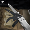 HX OUTDOORS HAWKX GQ-26 – 6.3" Multi-Tool with 7Cr17 Blade, Silver 3Cr13 Handle & 15 Functions