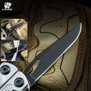 HX OUTDOORS HAWKX GQ-26 – 6.3" Multi-Tool with 7Cr17 Blade, Silver 3Cr13 Handle & 15 Functions
