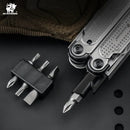 HX OUTDOORS HAWKX GQ-26 – 6.3" Multi-Tool with 7Cr17 Blade, Silver 3Cr13 Handle & 15 Functions
