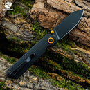 HX OUTDOORS HYLA ZD-120S-C – 2.91" 14C28N Button Lock Pocket Knife with Black G10 Handle