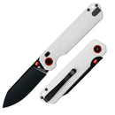 HX OUTDOORS HYLA ZD-120S-D – 2.91" 14C28N Button Lock Pocket Knife with White G10 Handle