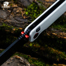 HX OUTDOORS HYLA ZD-120S-D – 2.91" 14C28N Button Lock Pocket Knife with White G10 Handle
