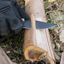 HX OUTDOORS Maverick D-354B – 2.95" Titanium Coated Fixed Blade Knife with Gray G10 Handle