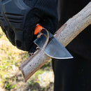 HX OUTDOORS Maverick D-354D – 2.95" DLC 14C28N Fixed Blade Knife with Orange G10 Handle