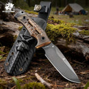 HX OUTDOORS Rock Apex TD-18P – 3.7" DC53 Fixed Blade Knife with Grey Titanium Coated Blade & PEI Handle
