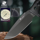 HX OUTDOORS Rock Apex TD-24A – 3.7" MagnaCut Fixed Blade Knife with Matte DLC Blade & Black G10 Handle