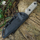 HX OUTDOORS SNIPERS D-183 – 3.86" 7Cr17 Fixed Blade Knife with TAN G10 Handle & Kydex Sheath