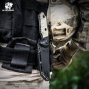 HX OUTDOORS SNIPERS D-183 – 3.86" 7Cr17 Fixed Blade Knife with TAN G10 Handle & Kydex Sheath