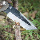HX OUTDOORS SNIPERS D-183 – 3.86" 7Cr17 Fixed Blade Knife with TAN G10 Handle & Kydex Sheath