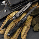 HX OUTDOORS SwiftTrail GQ-28A – 6.89" Multi-Tool with 7Cr17 Blade and Gray 2Cr13 Handle
