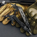 HX OUTDOORS SwiftTrail GQ-28A – 6.89" Multi-Tool with 7Cr17 Blade and Gray 2Cr13 Handle