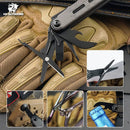 HX OUTDOORS SwiftTrail GQ-28A – 6.89" Multi-Tool with 7Cr17 Blade and Gray 2Cr13 Handle