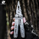 HX OUTDOORS TASKMASTER GQ-20A – 6.3" Multi-Tool with 7Cr17 Blade, Silver 420 Handle & 12 Functions