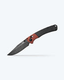 Benchmade Crooked River 15080BK‑04 | 4″ CPM‑MagnaCut Clip‑Point Knife, DLC Battlewash, Burnt Copper Aluminum & Black Canvas Micarta