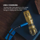 Olight i18 Brass USB-C Rechargeable EDC Keychain Flashlight