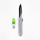 Heretic Knives MANTICORE X 3.7" Two Tone Magnacut Recurve Gray Aluminum Handle