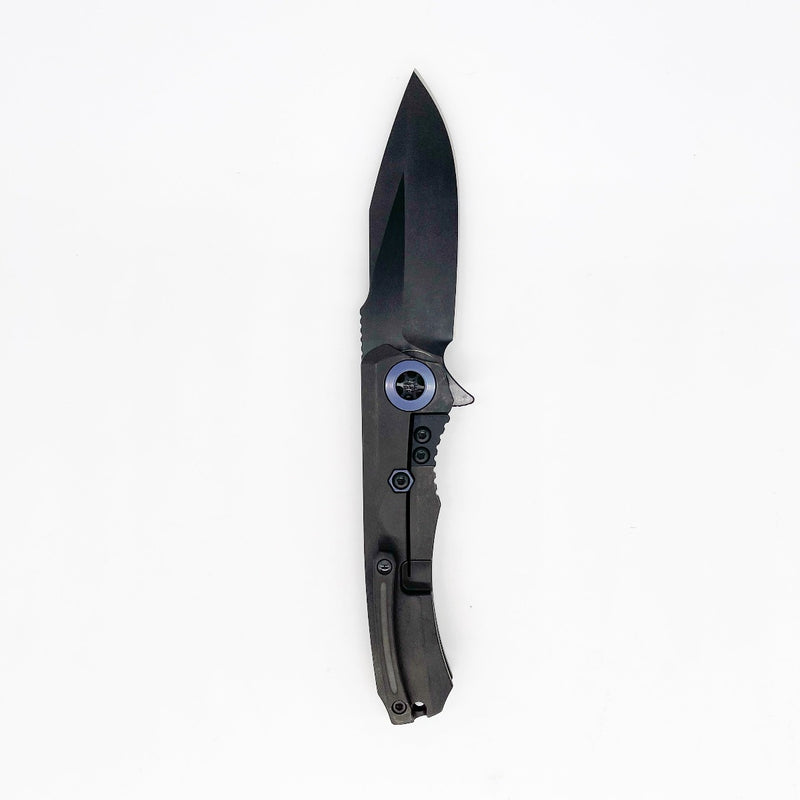 Heretic Knives Wraith V3 Manual Folding Knife 3.625in Magnacut Blade Carbon Fiber / Titanium Handles