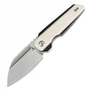 Tenable Rafe L T1048A4 – 3.19" Satin 14C28N Blade, Ivory White & Black G10 Handle with Liner Lock