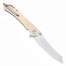 Tenable Colibri Tech T1060A4 – 4.64" Stonewashed Nitro-V Blade, Ivory White G10 Handle
