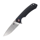 Klaken J146 Ridge J146-BlackG10-Satin profile showing satin D2 blade and black G10 handle