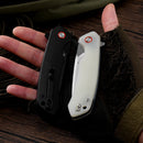 Klaken J146 Ridge J146-JadeG10-Satin jade G10 handle detail